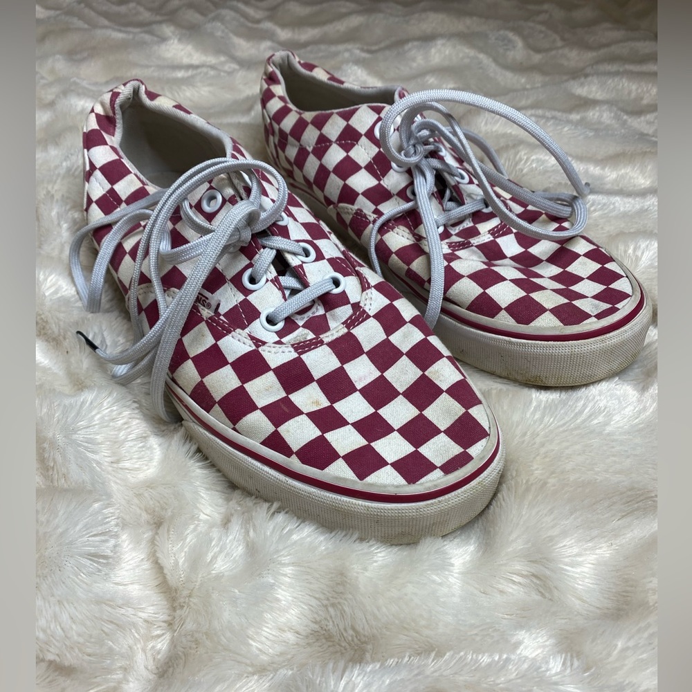Red checkered vans